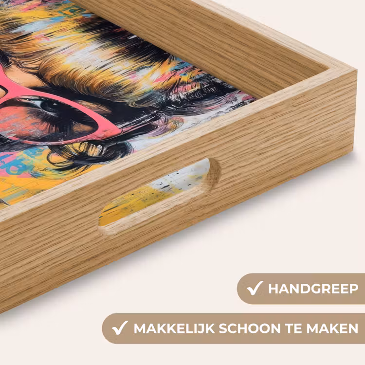 Dienblad - Zonnebril - Vrouw - Kleurrijk - Verfspetters — 8