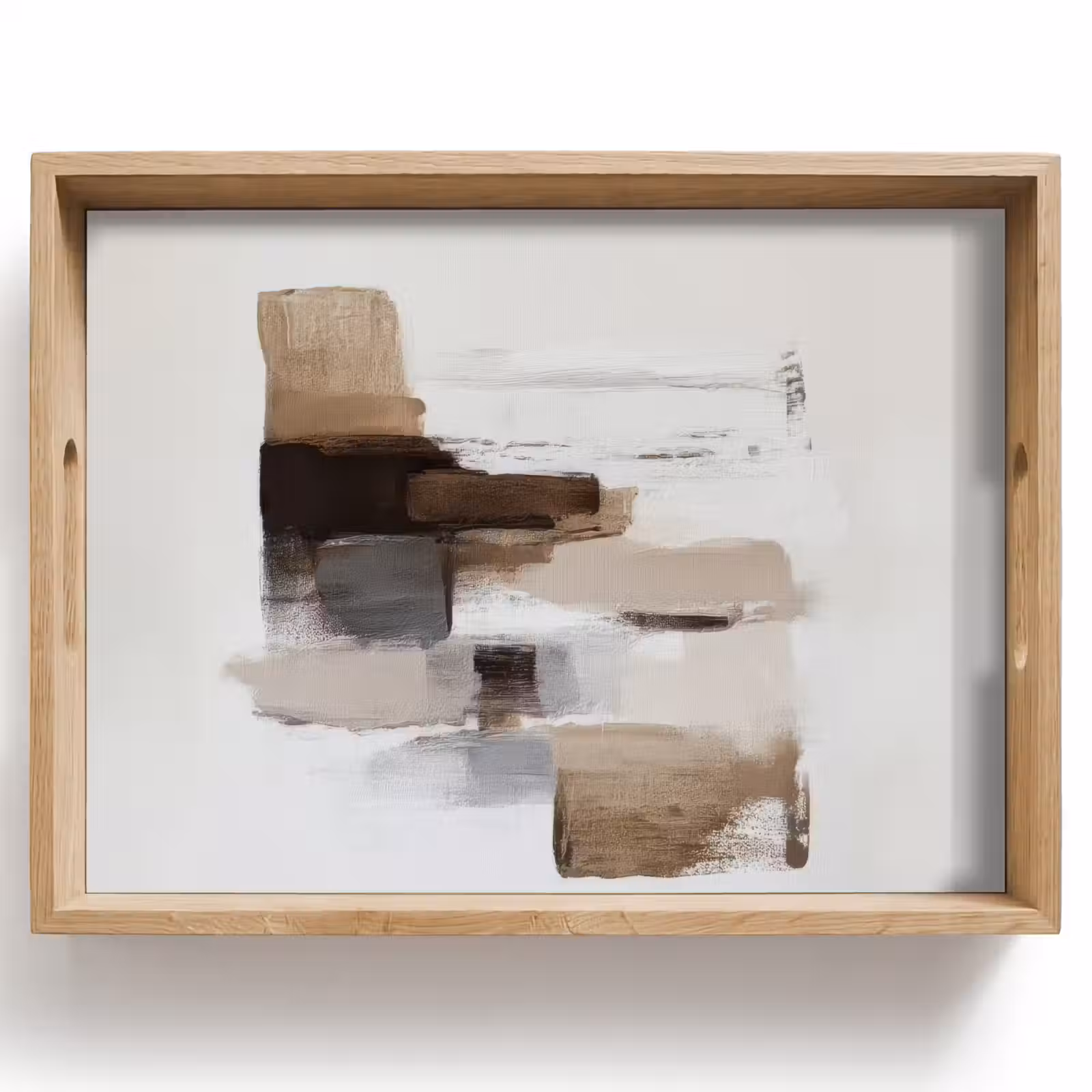 Dienblad - Penseelstreken - Balans - Beige - Bruin — 1