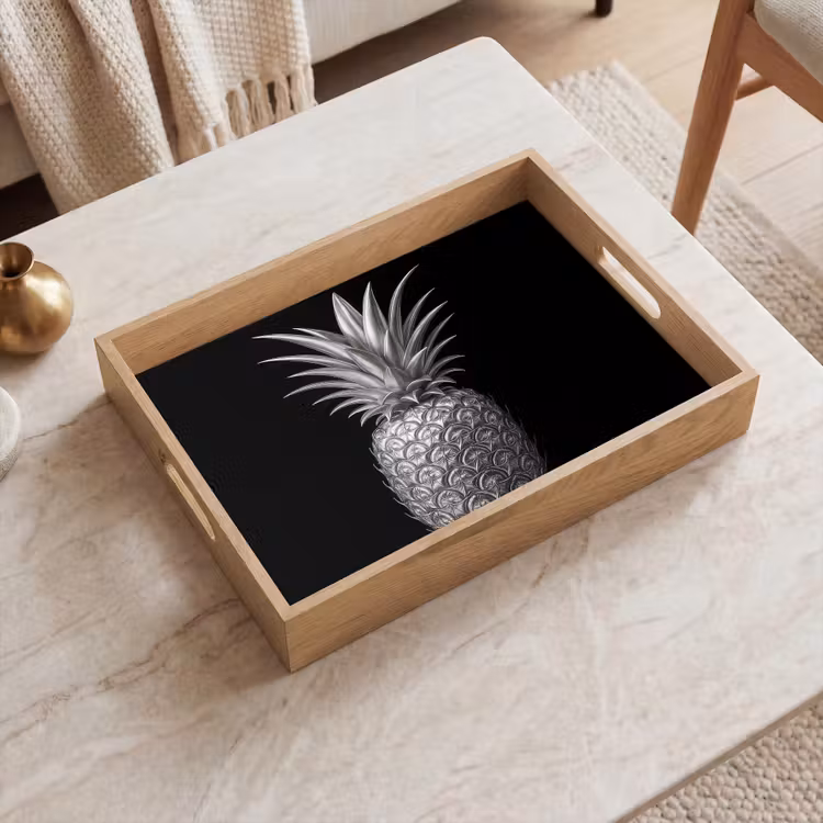 Dienblad - Ananas - Gedetailleerd - Bladeren — 2