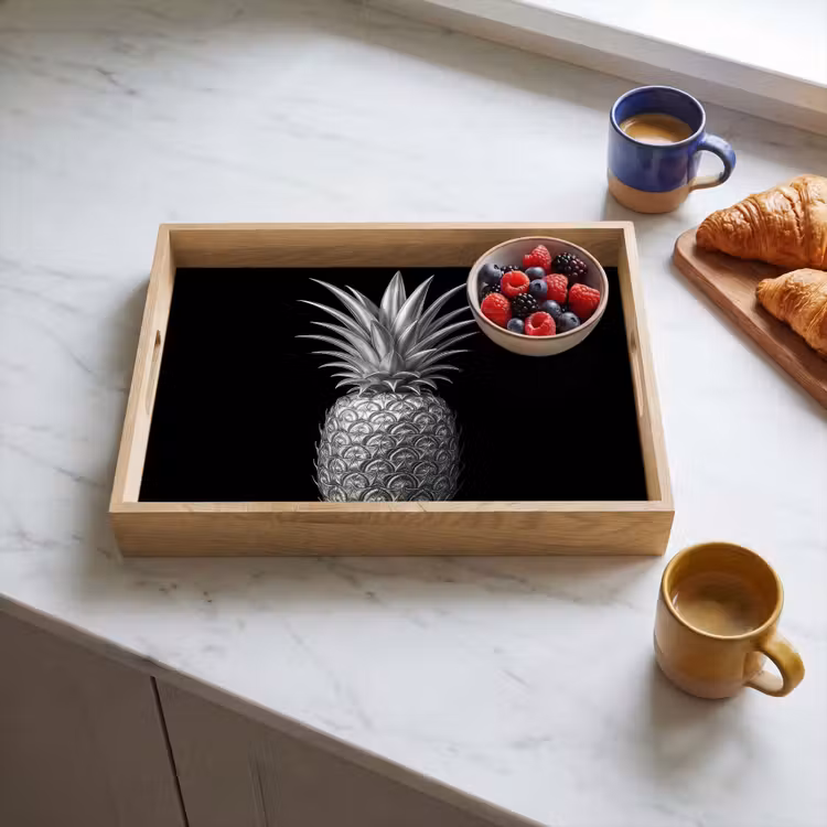 Dienblad - Ananas - Gedetailleerd - Bladeren — 3