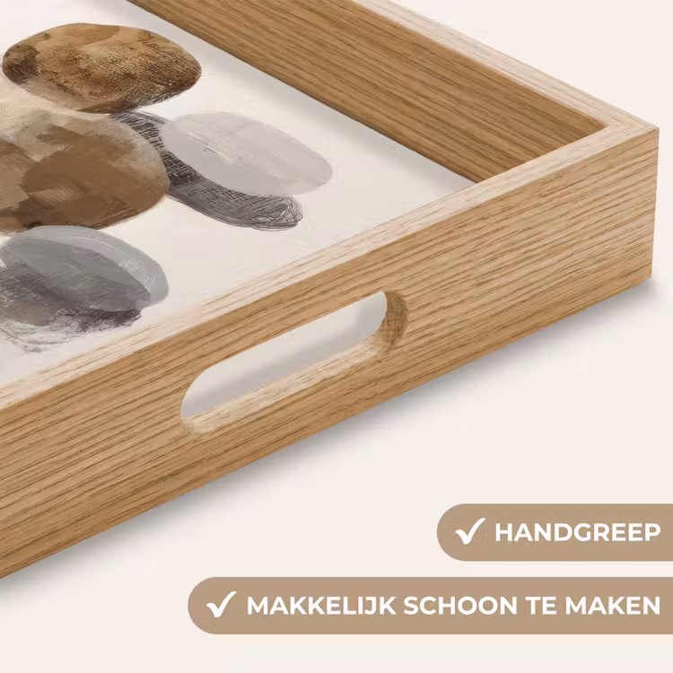 Dienblad - Ovaal - Kleurvlakken - Penseelstreken — 8