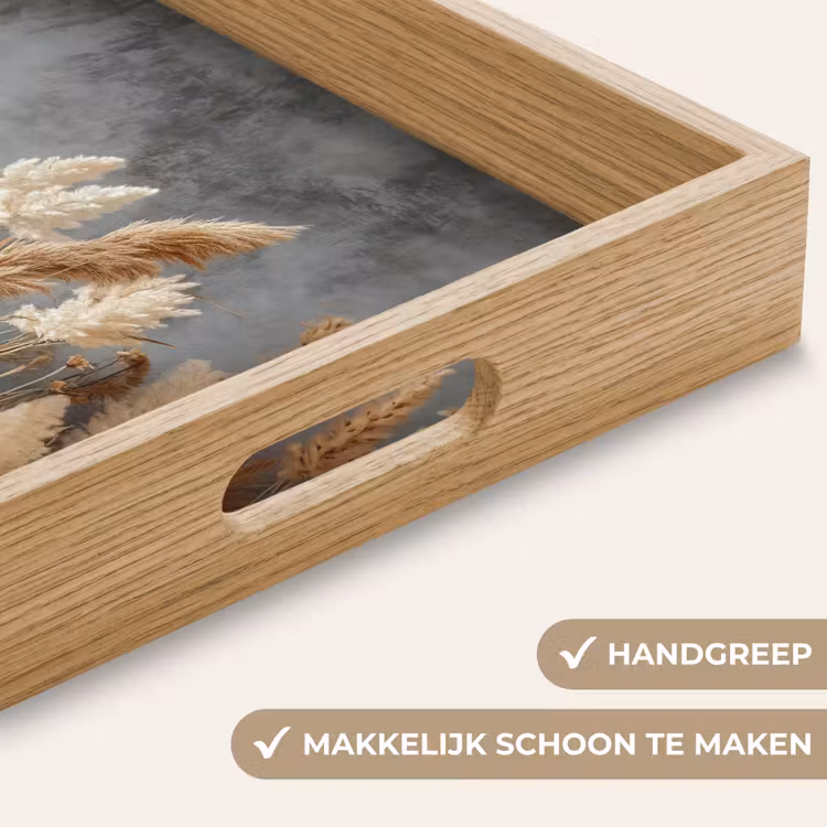 Dienblad - Gedroogde Veldbloemen - Grijs - Beton — 8