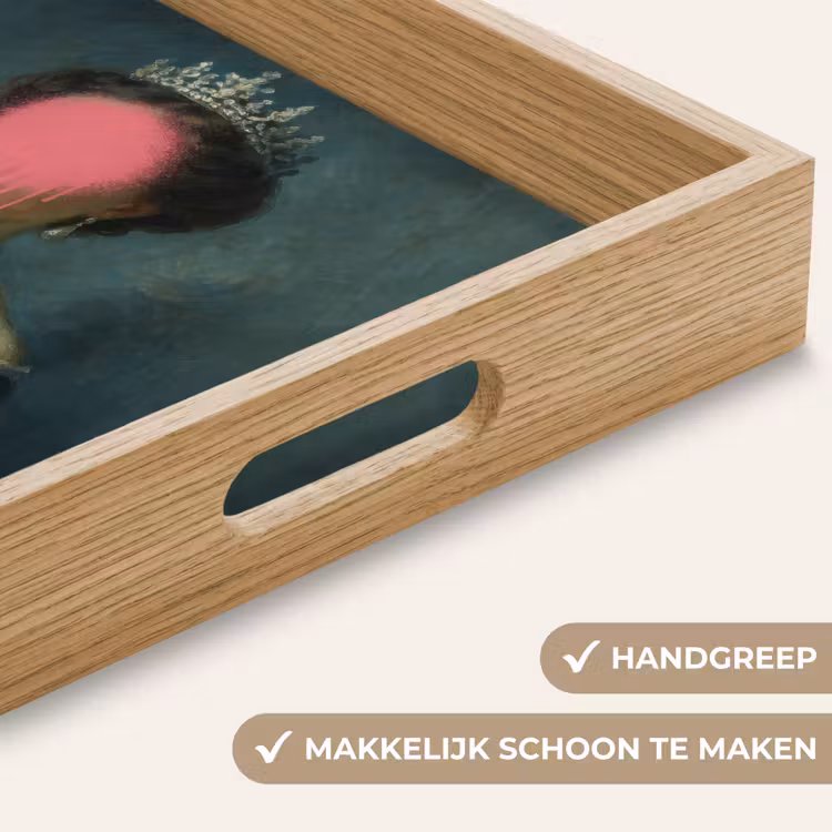 Dienblad - Kroon - Roze druipend verf - Portret — 8