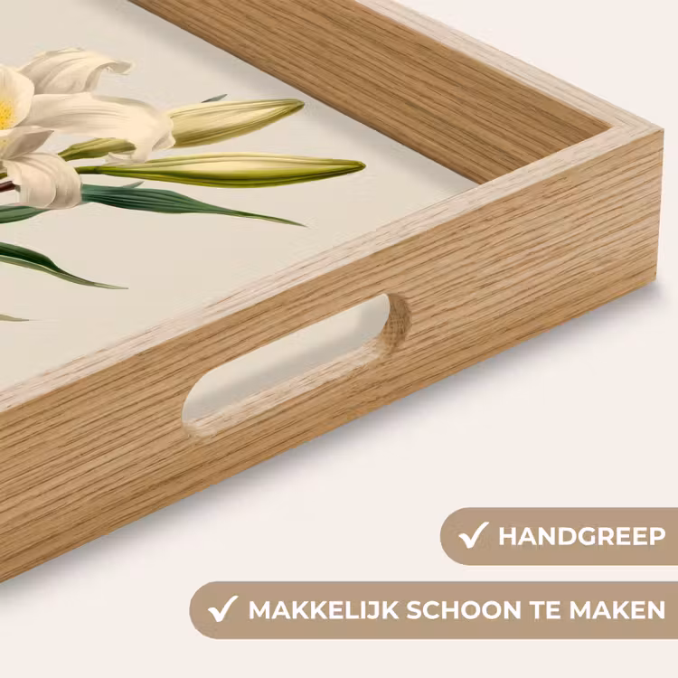 Dienblad - Lelie - Elegant - Botanisch - Beige — 8