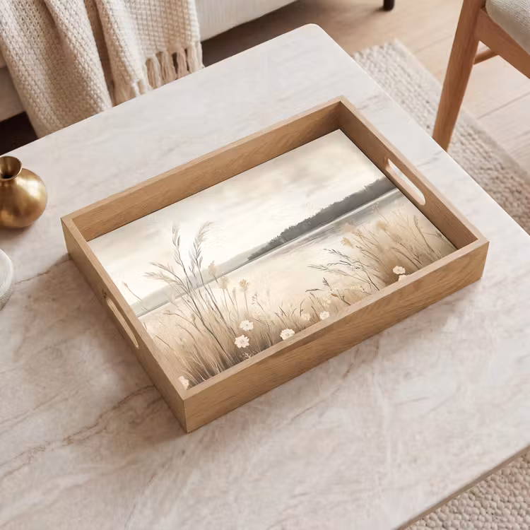 Dienblad - Meer - Water - Natuur - Beige — 2