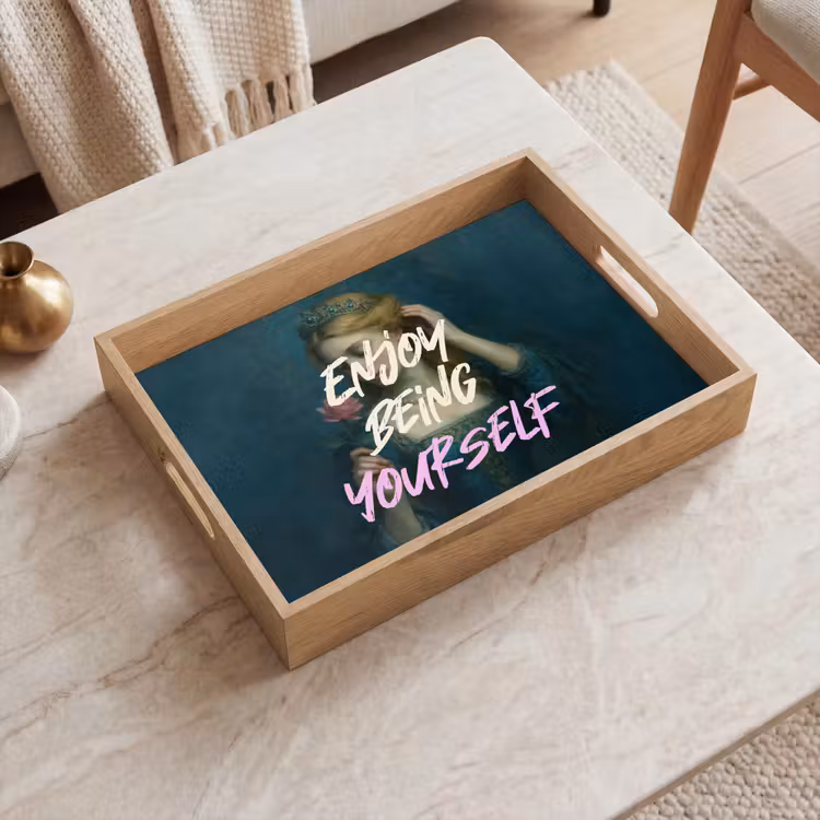 Dienblad - Vrouw - Roos - Quote — 2