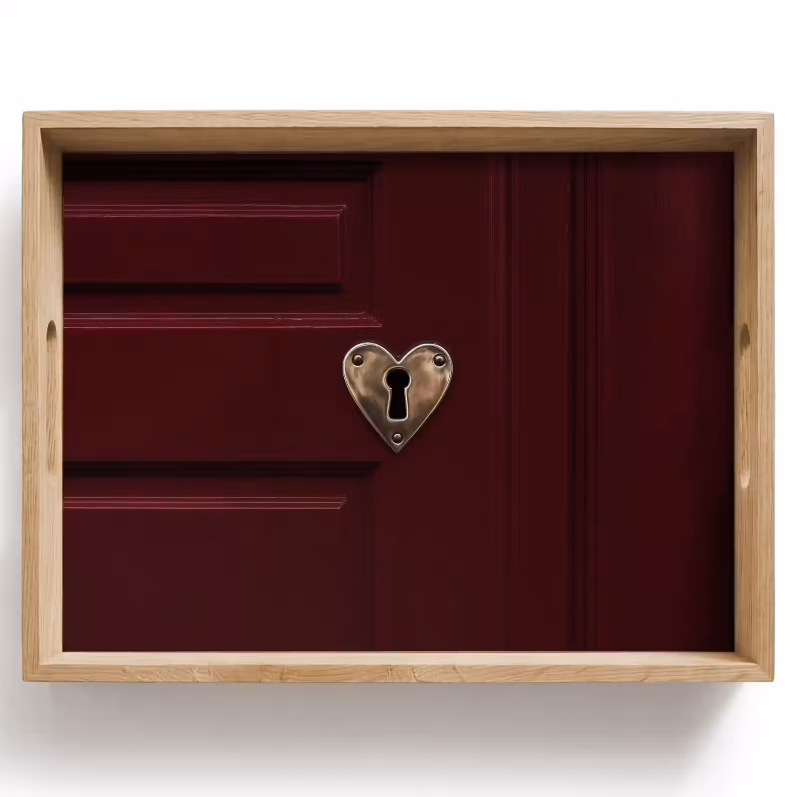 Dienblad - Bordeaux - Sleutelplaat - Hout - Deur — 1