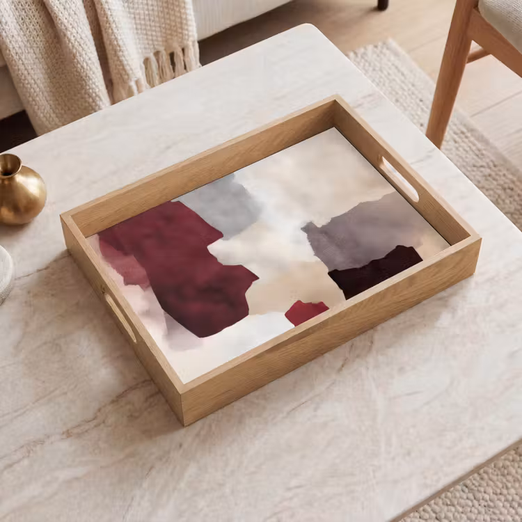Dienblad - Abstract - Kleurbakken - Rood — 2