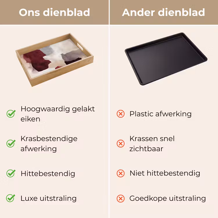 Dienblad - Abstract - Kleurbakken - Rood — 9
