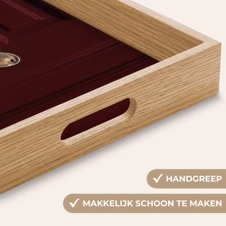Dienblad - Bordeaux - Sleutelplaat - Hout - Deur — 8