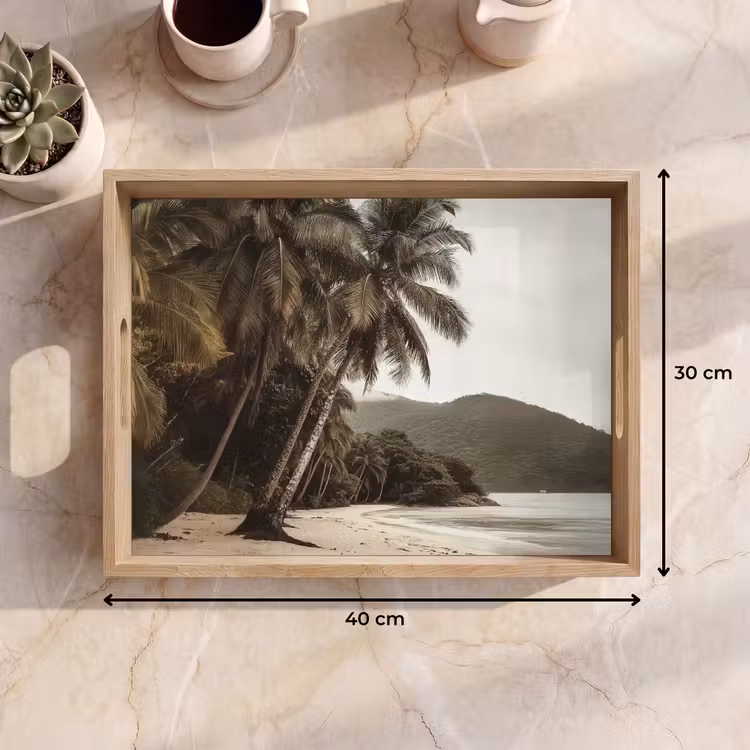Dienblad - Eiland - Palmboom - Zee — 7