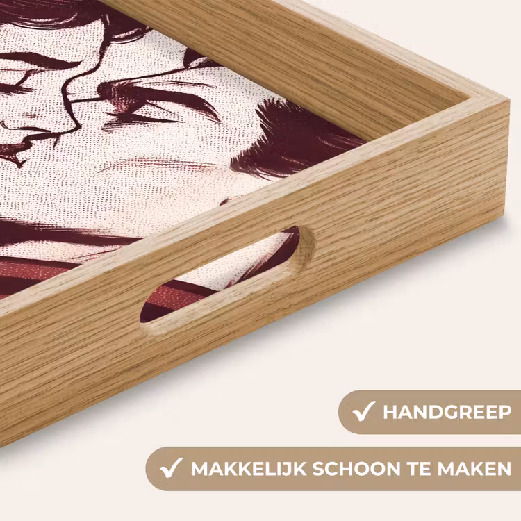 Dienblad - Kussen - Personen - Retro - Bordeaux — 8