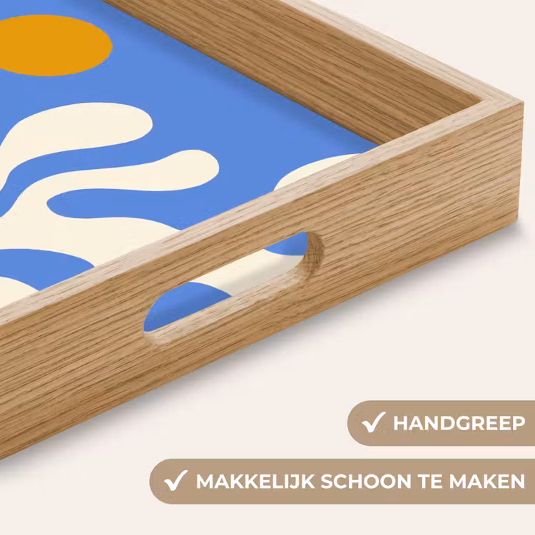 Dienblad - Minimalistisch - Organisch patroon - Blauw — 8