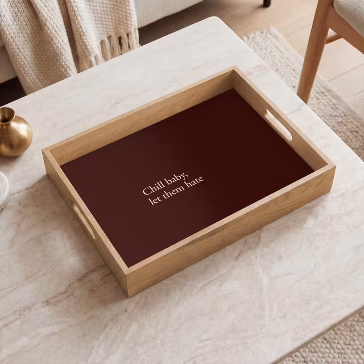 Dienblad - Tekst - Rood - Minimalistisch — 2