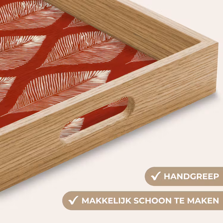Dienblad - Bladeren - Rood - Elegant — 8