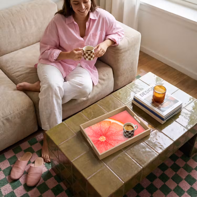 Dienblad - Grapefruit - Roze - Levendig — 4