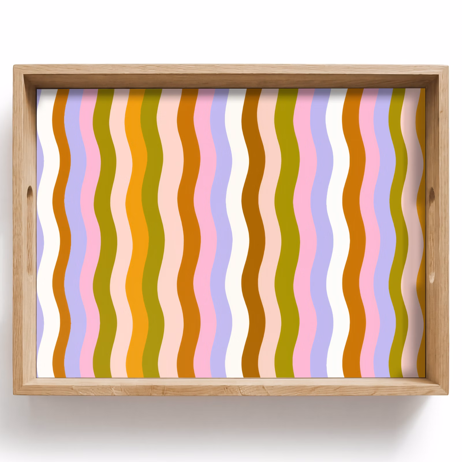 Dienblad - lijnen - Golven - Pastelkleuren - Patroon — 1