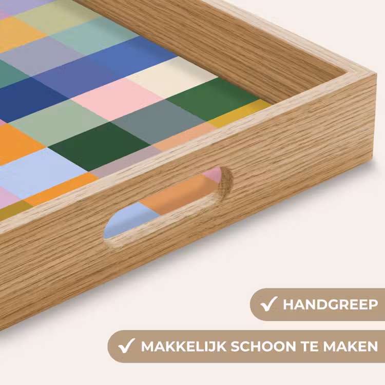 Dienblad - Blokken - Vierkant - Patroon - Gekleurd — 8