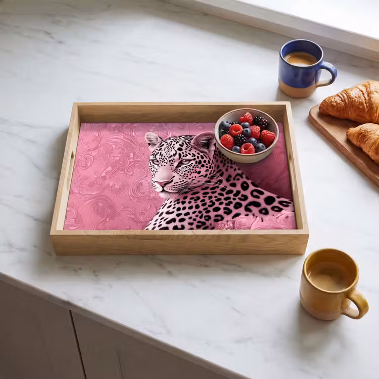 Dienblad - Panter - Luxe - Roze — 3