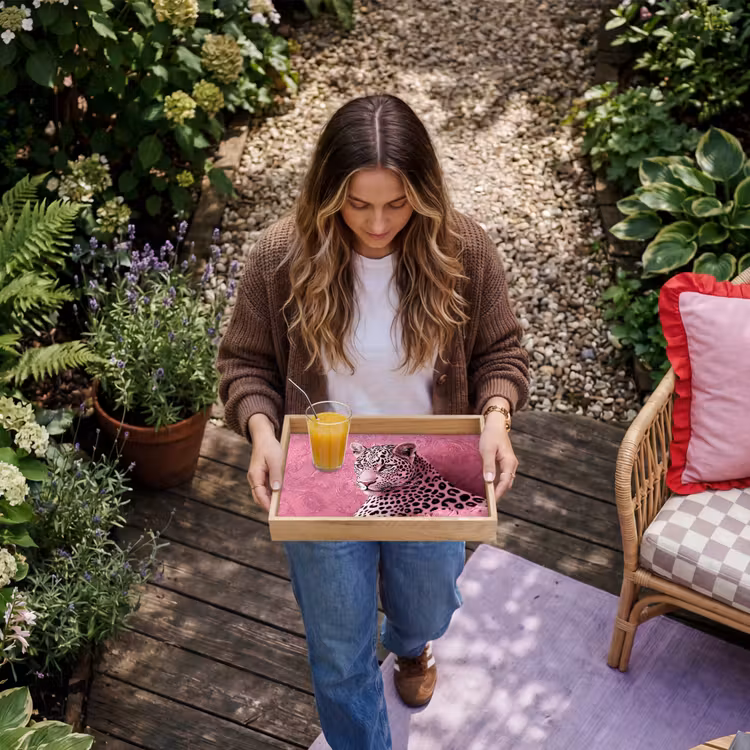 Dienblad - Panter - Luxe - Roze — 6
