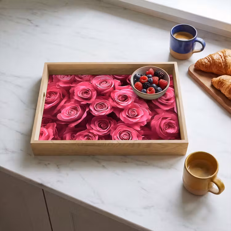 Dienblad - Rozen - Pink - Bloem — 3