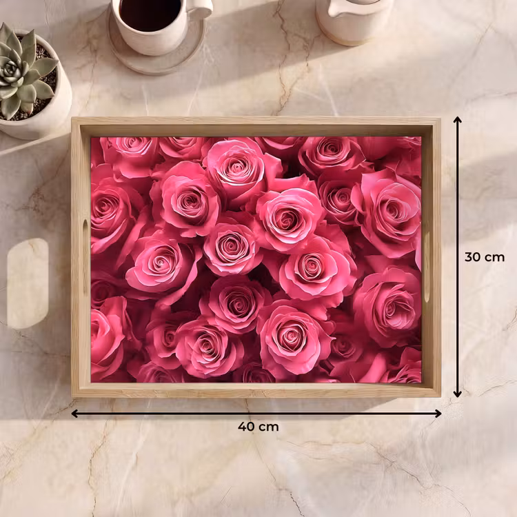 Dienblad - Rozen - Pink - Bloem — 7