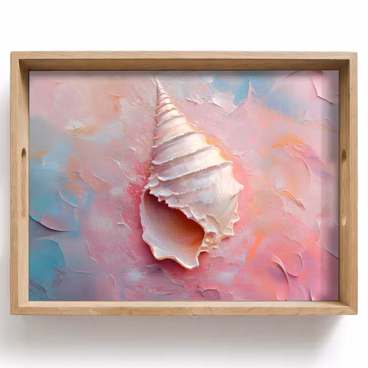 Dienblad - Schelp - Pastel - Pink — 1