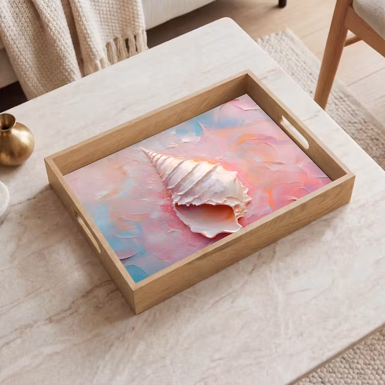 Dienblad - Schelp - Pastel - Pink — 2