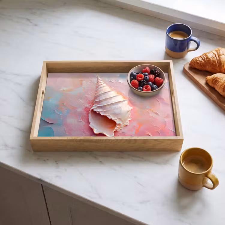 Dienblad - Schelp - Pastel - Pink — 3