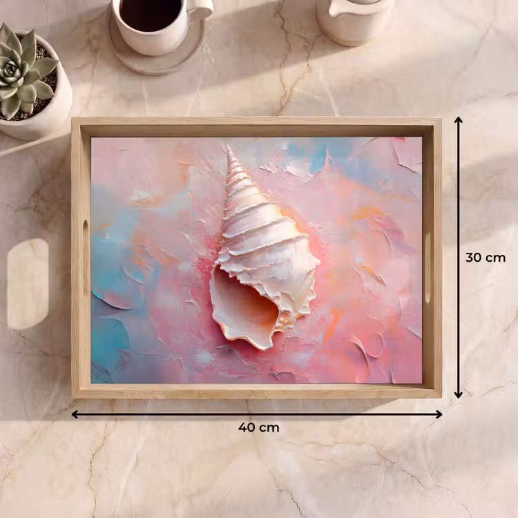 Dienblad - Schelp - Pastel - Pink — 7