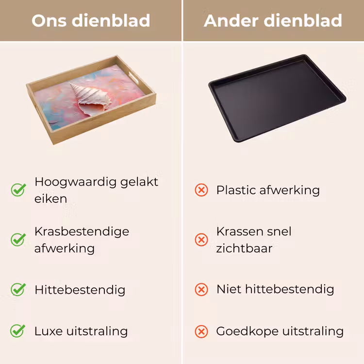 Dienblad - Schelp - Pastel - Pink — 9