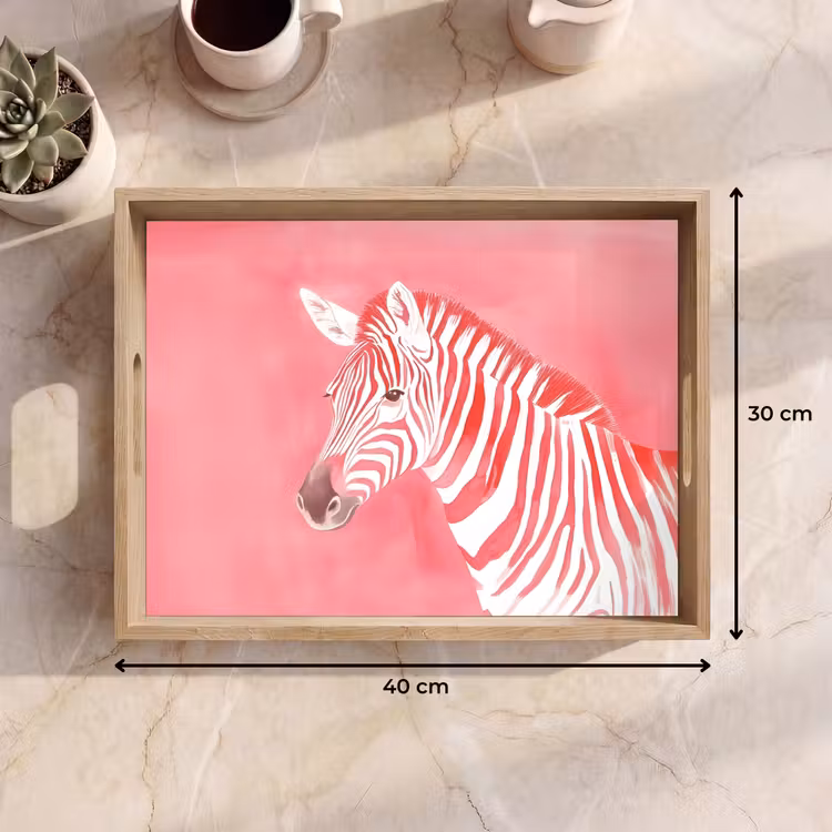 Dienblad - Zebra - Pink - Verf — 7