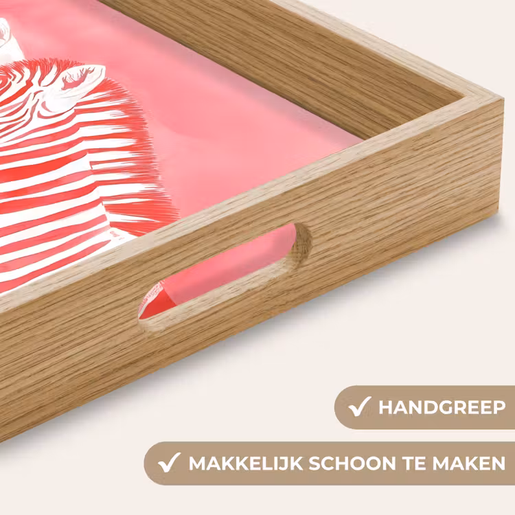 Dienblad - Zebra - Pink - Verf — 8