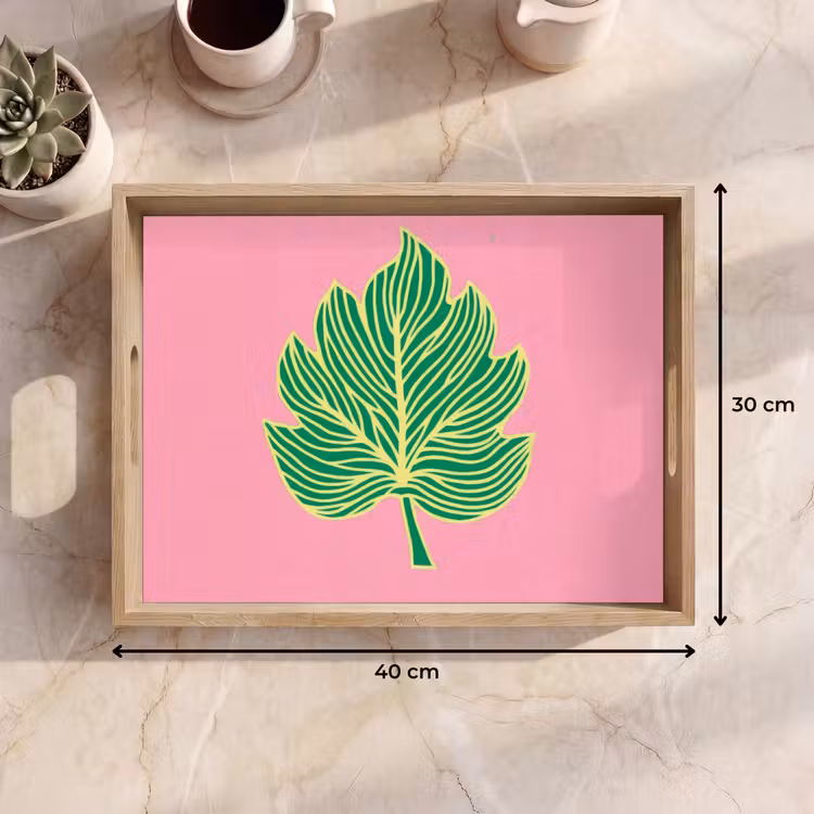 Dienblad - Blad - Groen - Illustratie - Minimalistisch — 7