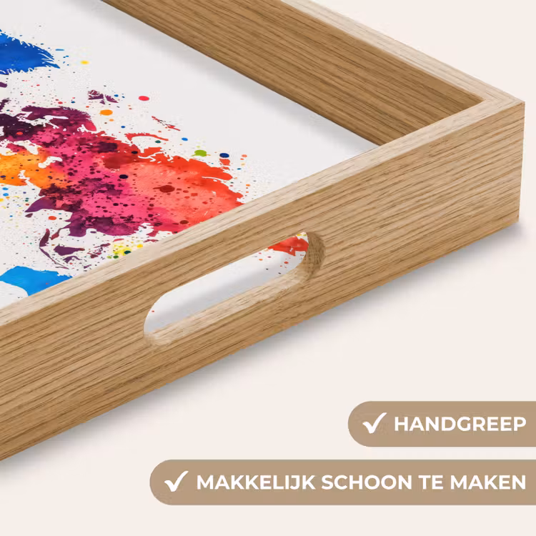 Dienblad - Wereldkaart - Graffiti - Kleurrijk — 8