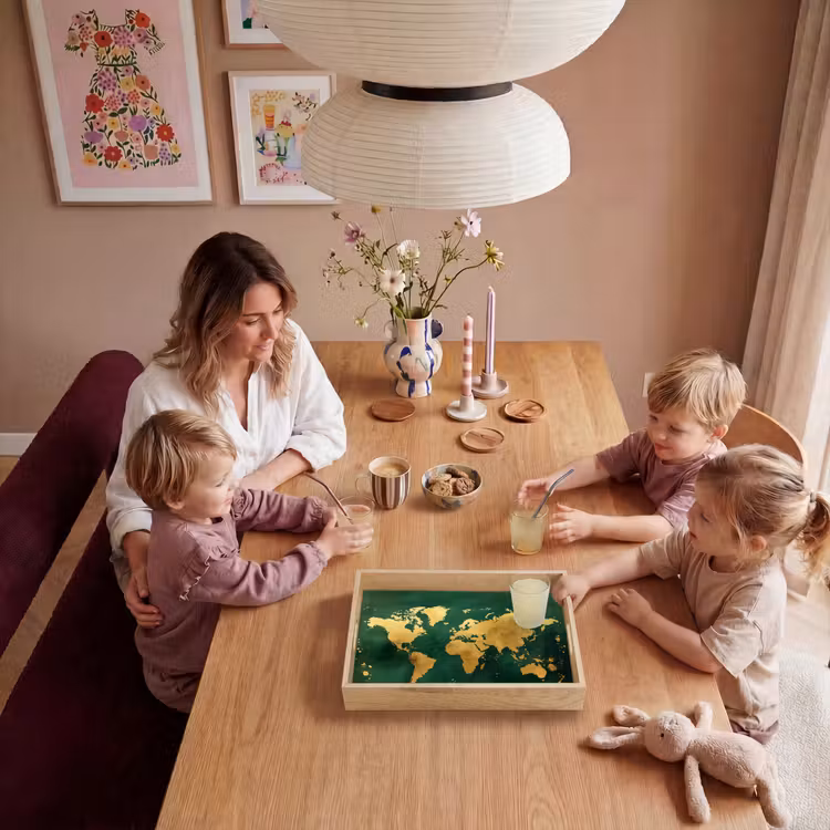 Dienblad - Wereldkaart - Groen - Goud — 5
