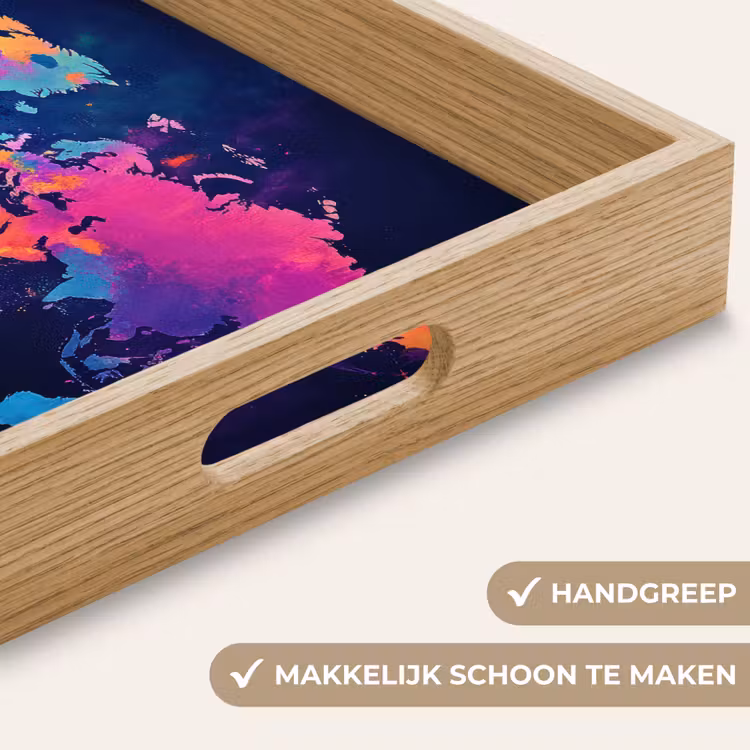 Dienblad - Wereldkaart - Kleurrijk - Graffiti — 8