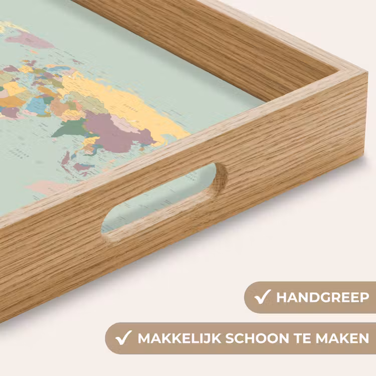 Dienblad - Wereldkaart - Realistisch - Kaart — 8