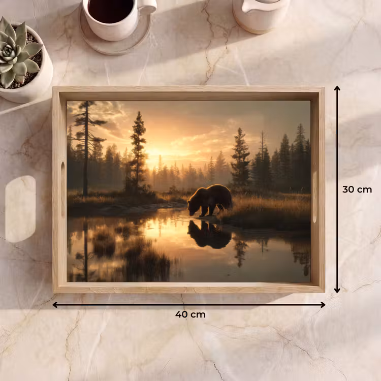 Dienblad - Beer - water - Bos - Ochtendlicht — 7