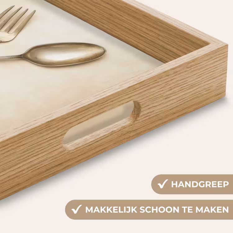 Dienblad - Beige - Vintage - Bestek — 8