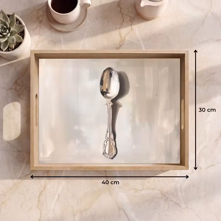 Dienblad - Lepel - Verf - Zilver — 7