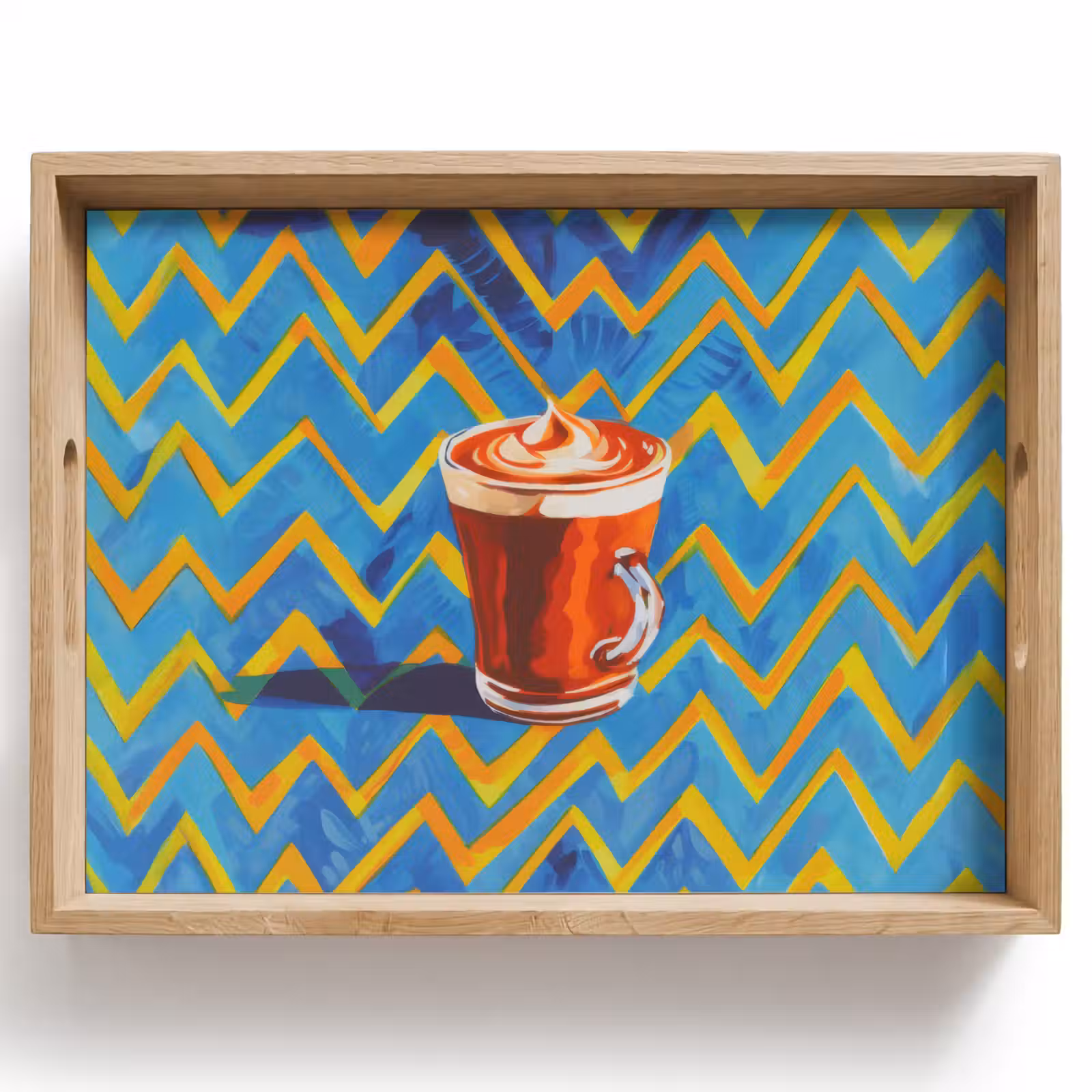 Dienblad - Mok - Koffie - Zigzag - Slagroom — 1