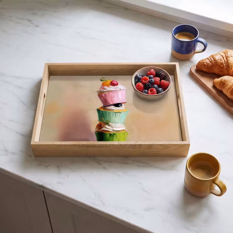 Dienblad - Cupcakes - Gestapeld - Kleurrijk - Fruit — 3