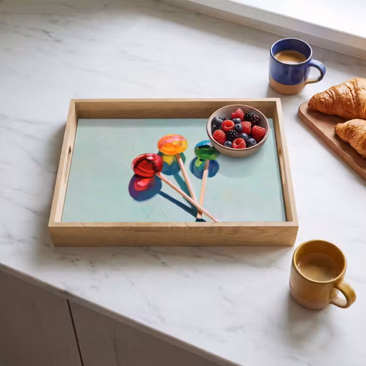 Dienblad - Lollys - Schaduw - Drie - Blauw — 3