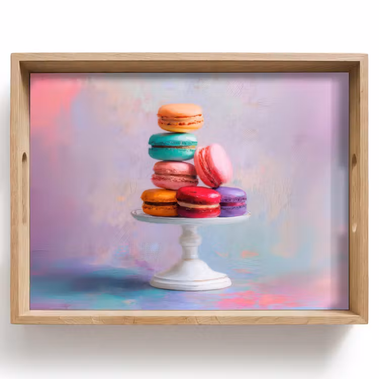 Dienblad - Macarons - Schaal - Pastel - Kleurrijk — 1