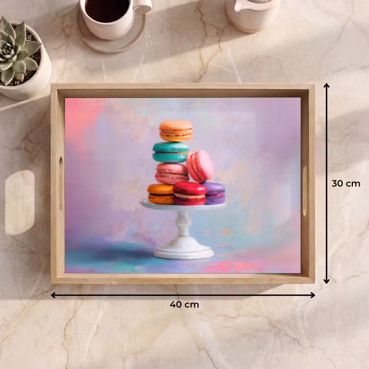 Dienblad - Macarons - Schaal - Pastel - Kleurrijk — 7