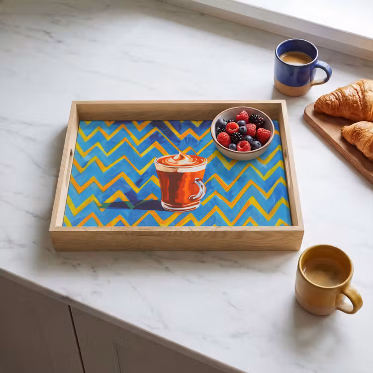 Dienblad - Mok - Koffie - Zigzag - Slagroom — 3