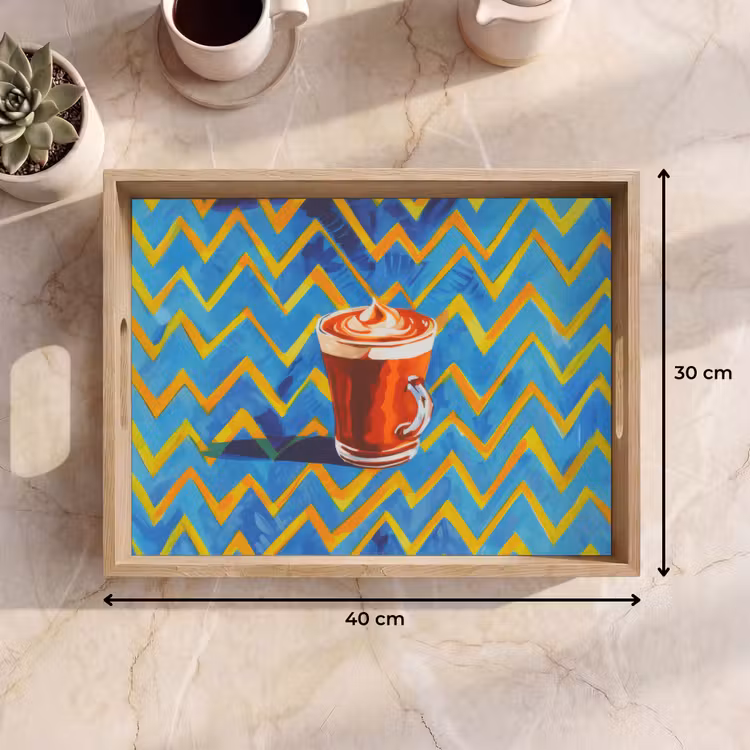 Dienblad - Mok - Koffie - Zigzag - Slagroom — 7