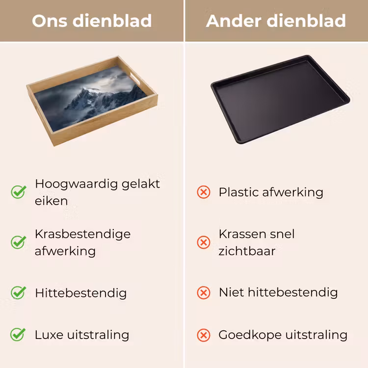 Dienblad - Sneeuw - Berg - Wolken — 9