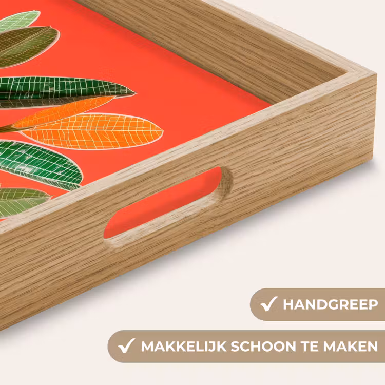 Dienblad - Bladeren - Nerven - Oranje - Structuur — 8